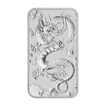 1 unce stříbrná mince Perth Mint Rectangular Dragon 2019