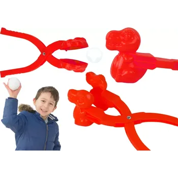 Výrobník sněhových koulí dinosaurus červený