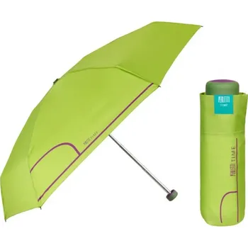 Deštník PERLETTI Dámský kabelkový deštník COLORINO / zelená limetková, 26239