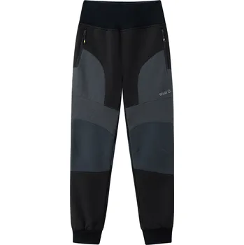 Chlapecké kalhoty Chlapecké softshellové kalhoty, zateplené - Wolf B2499A, černá / šedé zipy Barva: Černá, Velikost: 104