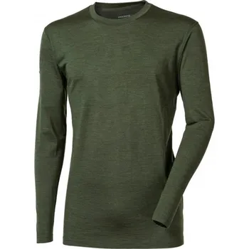 cyklistický dres Triko dlouhé pánské Progress merino khaki melír M