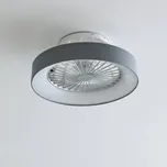 Stropní ventilátor Lindby LED Mace, šedý, tichý, CCT - Motor - Ø 7,9 cm, výška 9,7 cm šedá, bílá LED 26,8 W celkem - Doprava zdarma
