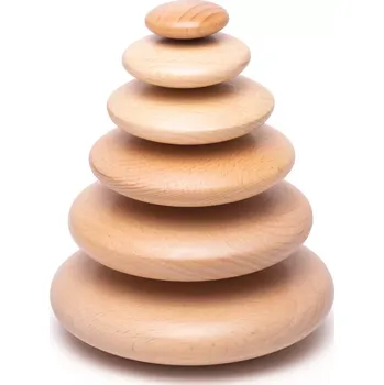 Dřevěná hračka Bigjigs Baby nasazování oblázků