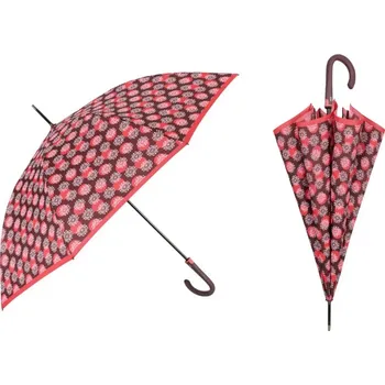 Deštník PERLETTI Automatický deštník TECHNOLOGY Fiori/červená, 21722