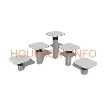 Dětská houpačka Street workoutový prvek WP007SD - stříbrný