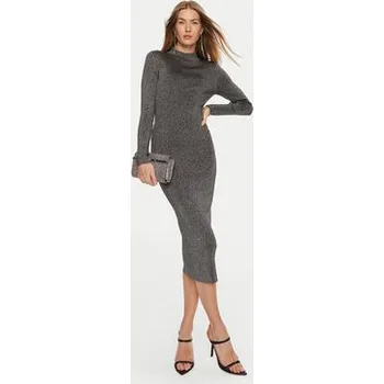Dámské šaty MICHAEL Michael Kors Úpletové šaty MF482KPAFB Stříbrná Slim Fit L