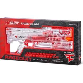 X-Shot FAZE CLAN Ragequit Round průhledný blaster na pěnové kuličky