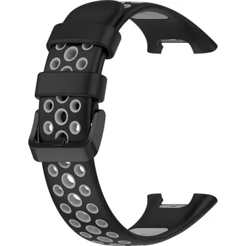 Příslušenství k chytrým hodinkám MůjMiBand.cz Sportovní perforovaný silikonový náhradní náramek pro Mi Smart Band 7 Pro Barva: černo - šedá