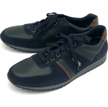 Pánské tenisky Pánské kožené tenisky 19340 RIEKER modré Barva: blau, Velikost: 42