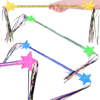 Karnevalový doplněk Kouzelná hůlka s gymn stick a stužkami