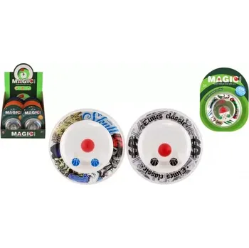 Hlavolam Teddies Hlavolam hra s míčkem plast 8cm 4 barvy na kartě 12x16cm