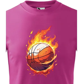 Chlapecké tričko Dětské tričko Basketbalový míč, Barva Purpurová, Velikost 134 cm/8 roků, Canvas Dětské tričko Bezvatriko.cz 2673
