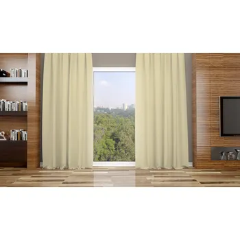 Orbytex Zatemňovací závěs hotový - uni smetanový Rozměry: Š/V 145x150 (1ks), Vršek závěsu: ŘASÍCÍ STUHA