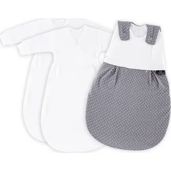 Spacák TRÄUMELAND Spací pytel Liebmich 3dílný set Pünktchen grau Velikost (od výrobce): 56/62