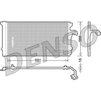 Auto-moto Kondenzátor, klimatizace, , 4B3260403D, 4B3260403E, 7L0820411F, 7L0820411G, DENSO, DCN02003