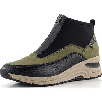 Dámské kozačky Rieker sportovnější kotník na klínu zeleno-černý N9362-54 - 39 | P687155