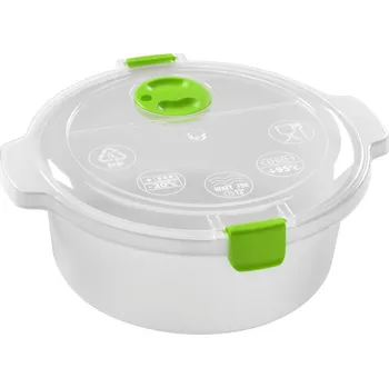 Dóza na potraviny Plastová dóza do mikrovlnné trouby HEIDRUN s víkem 1,4l Varianta: ZELENÁ