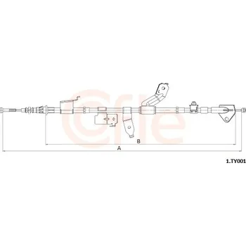 Lanko parkovací brzdy Tažné lanko, parkovací brzda, , COFLE, 92.1.TY001