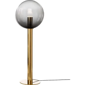 Stojací lampa Luxusní stojací lampa Bomma Phenomena, large ball Barva skla: Čirá, Barva montury: Kartáčovaná stříbrná