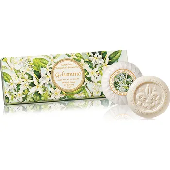 Mýdlo Saponificio Artigianale Fiorentino Sa Fiorentino - Přírodní kulatá tuhá mýdla Jasmín 3 ks - 100 g