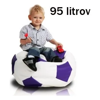 Sedací pytel Sedací pytel fotbalový míč malý bílo fialový EMI