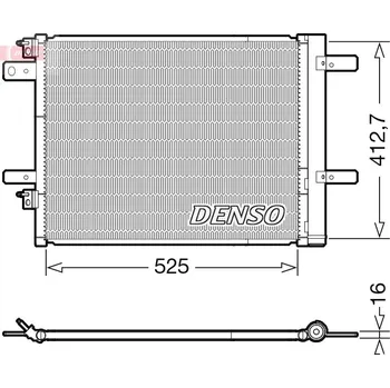 Výparník klimatizace Kondenzátor, klimatizace, , 9673629480, 9677145480, 9817334080, DENSO, DCN21022