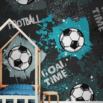 Tapeta Dovido Samolepící tapeta fotbalový míč v tyrkysovém