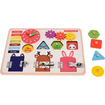 Hrací kostka Dřevěná montessori hračka 5v1 (zvířátka)