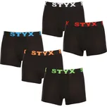 5PACK pánské boxerky Styx sportovní guma černé (5G9602) XXL