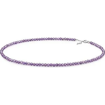 Řetízek Stříbrný náhrdelník Tabby s pravým ametystem GRP234NAM