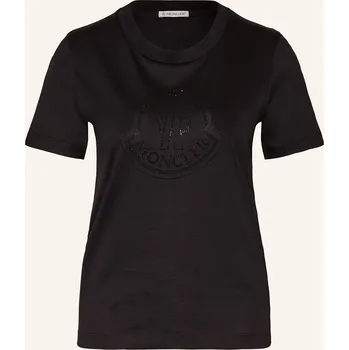 Dámské tričko Moncler Dámské Tričko S Ozdobnými Kamínky, černá, 38