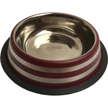 Miska pro psa JUKO Miska nerez stabilní barva vínová 2,5 l