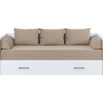 Postel BRW TETRIX postel LOZ/80/160, bílý lesk/Modone 9702