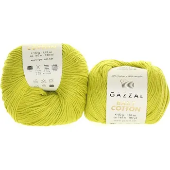Příze Příze Baby Cotton, 3457, zelenožlutá