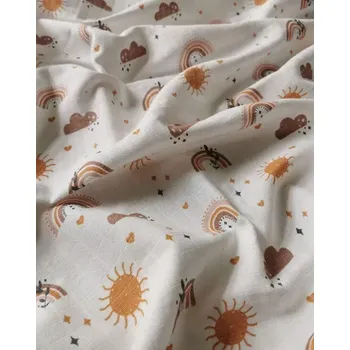 Přebalování Látková plena s potiskem Duha 70/70