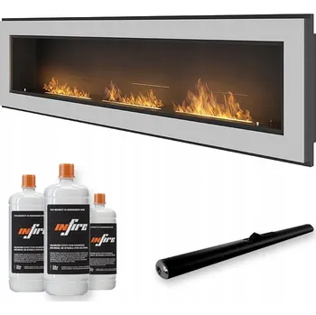 Biokrb Závěsný biokrb k zabudování Frame 1800 Inox se sklem Simplefire