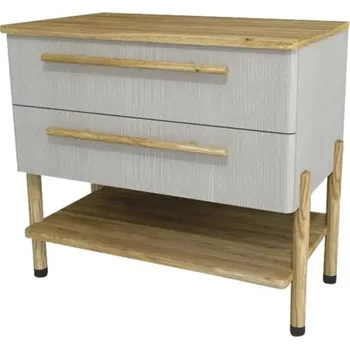 Koupelnový nábytek Koupelnová skříňka pod umyvadlo Devo Sonet šedá/dub 84 x 75 x 49 cm SF-SU2S84-F114D01L09