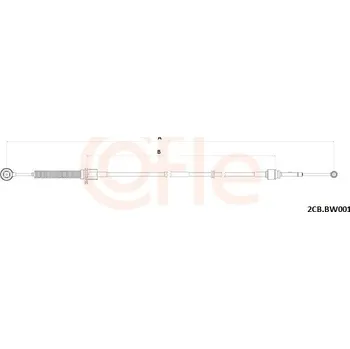 Tažné lanko, ruční převodovka, , COFLE, 92.2CB.BW001