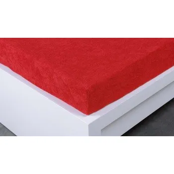 Prostěradlo Froté prostěradlo Exclusive dvoulůžko - červené 200x220 cm