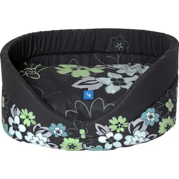 Pelíšek pro psa PROFIZOO Pelech Wasty 80 černá kytka (bav)