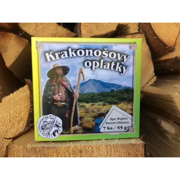 Bonbon CLIP Luhačovice Krakonošovy lázeňské oplatky - Oříškovočokoládové, 55g