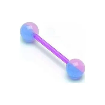 Piercing Šperky4U Piercing do jazyka - svítící ve tmě - PJ01157-BA