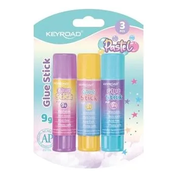 Set školních potřeb Klej w sztyfcie Pastel PVP 9g 3szt