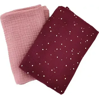 Plena Dětské mušelínové pleny sada vínová se zlatými tečkami