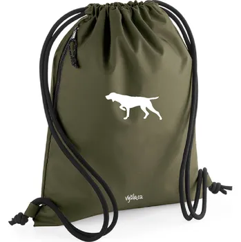 Sportovní vak Vak s potiskem - silueta ohaře - Vojenská zelená