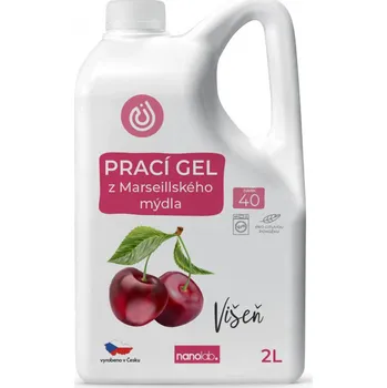 Prací gel Nanolab Prací gel z Marseillského mýdla pro citlivou pokožku Višeň 2L