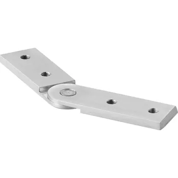 Zábradlí Spojka, nastavitelný úhel, (- 90° až + 90°), horizontální pro krycí lištu, hliník, surový