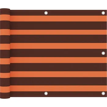 Slunečník ZBXL Balkónová zástěna oranžovo-hnědá 75 x 500 cm oxfordská látka