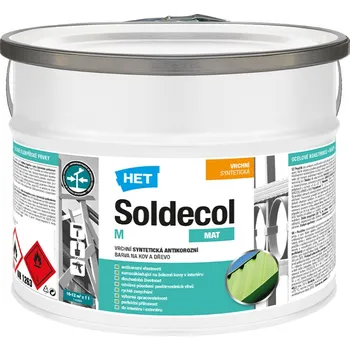 barva na kov HET Soldecol M rychleschnoucí antikorozní bílá barva na dřevo a kov 5 l Bílá