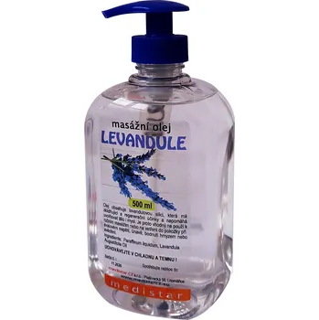 Masážní přípravek MEDISTAR CZ masážní olej LEVANDULE 500ml s dávkovačem